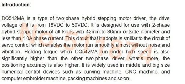 С ЧПУ по низкой цене! Wantai 4 шт. Драйвер шагового двигателя DQ542MA с алюминиевой крышкой, 50В 4.2A 128 микро вышивка гравировальный станок по металлу(Национальная ассоциация владельцев электротехнических 11, 16, 17, 23 шаговый двигатель