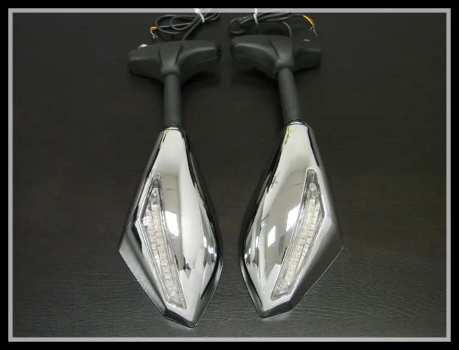 Chrome поворотов зеркала для Triumph Daytona 600 675 TT Трофи Ducati 848 1098 Honda Kawasaki Suzuki Yamaha