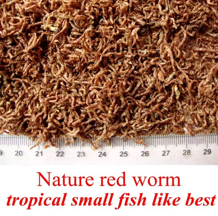 Сушеные красного червя бетта рыб тропических рыб пищевой 100г