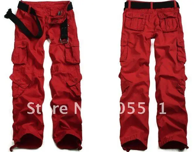 dark red cargo pants