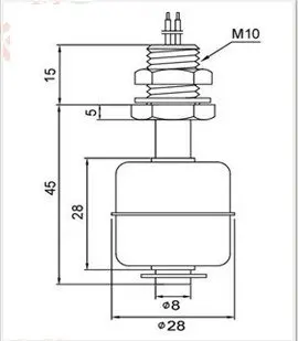Датчик уровня воды жидкостный Поплавковый выключатель(нержавеющая сталь