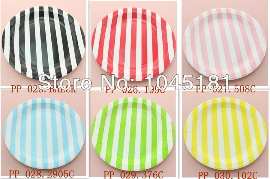 05 Round Stripe Paper Plate