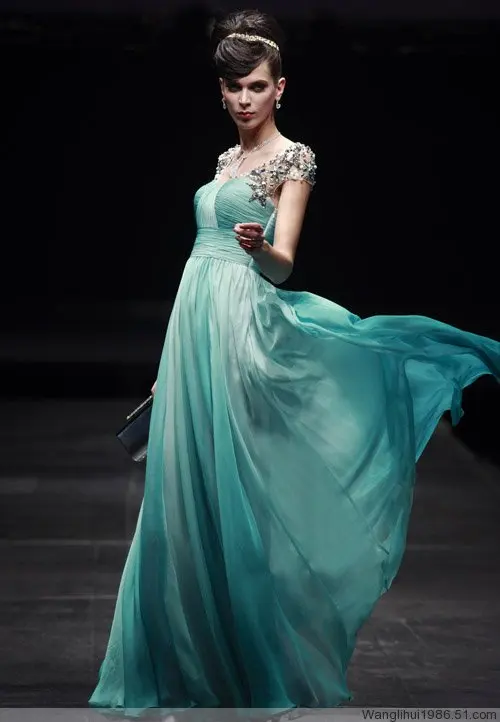 Зеленый vestidos formales Элегантное Длинное Свадебное платье подружки невесты с кристаллами