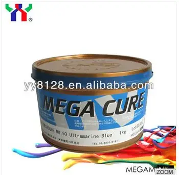 

MOQ1kg,1kg/can,MW Cyan Blue for poster,JAPAN MEGAMI MEGACURE UV offset printing Ink, CNB-2series for cigarette case