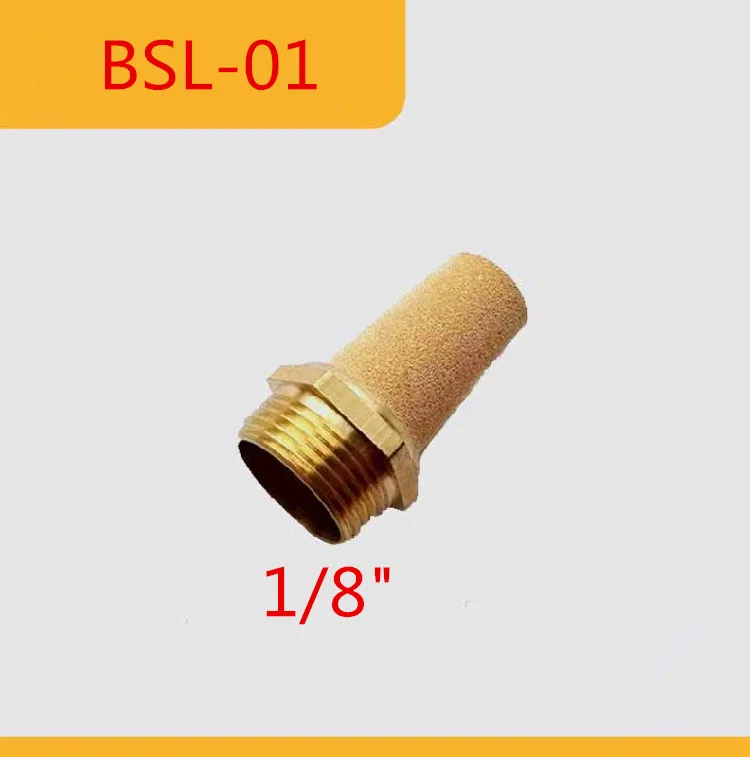 Pneumatic solenoid valve copper muffler BST 01,Thread 1/8" copper