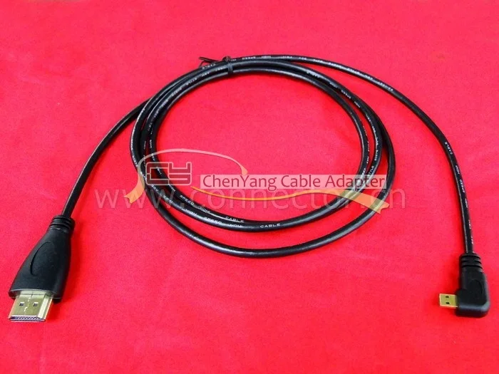 10 шт./лот 90 градусов прямоугольный микро HDMI к Hdmicable fo Xoom XT800 Droid x TF201 TF300