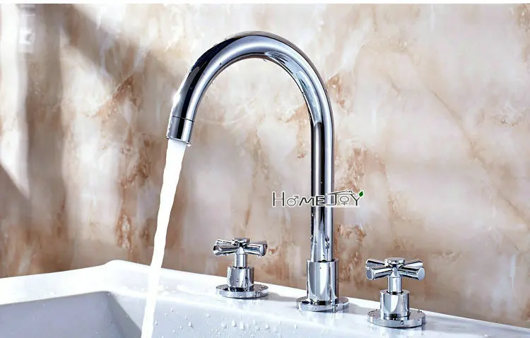 Ванная ванна кран сплит 3 отверстия раковина умывальник 3pc-set кран 2125