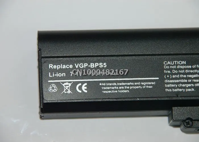 7,4 V 6600MAH лаптоп с Батарея для sony VGP-BPS5 VGP-BPS5A VGN-TX15C/W VGN-TX16C VGN-TX16C/W