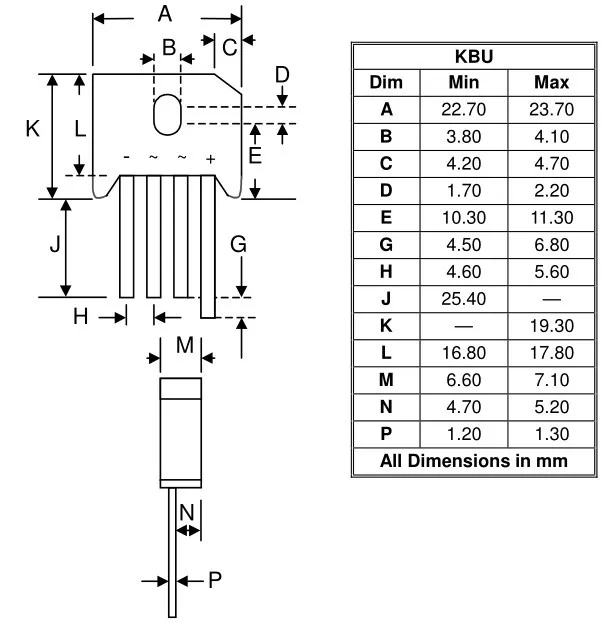 Бренд сентября KBU1010 мост выпрямительный 1000 В 10A(#324524