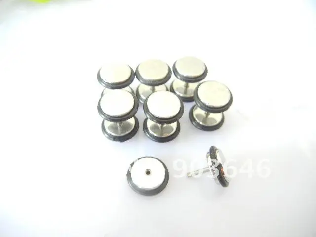 60 шт. stianless Сталь Средства ухода за кожей Jewelry стержня уха Поддельные Вилки обманывают туннели illussion Вилки Бесплатная пересылка 6 мм и 8 мм