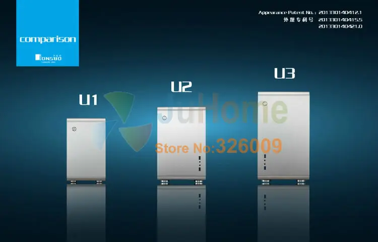 HTPC MATX мини Чехол, алюминиевый чехол для компьютера, USB3.0* 2, домашний кинотеатр компьютер Jonsbo U3