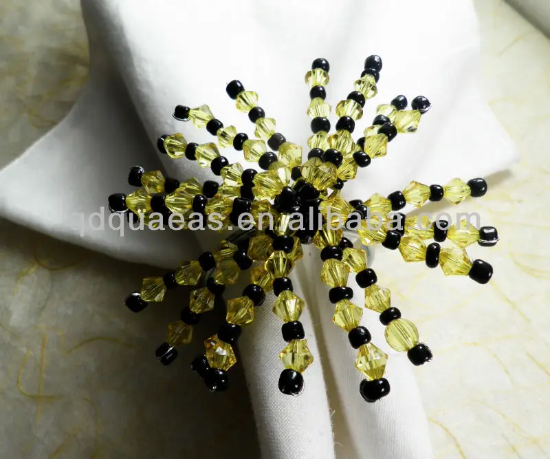 Продано на Aliexpress бисером кольцо для свадебных салфеток