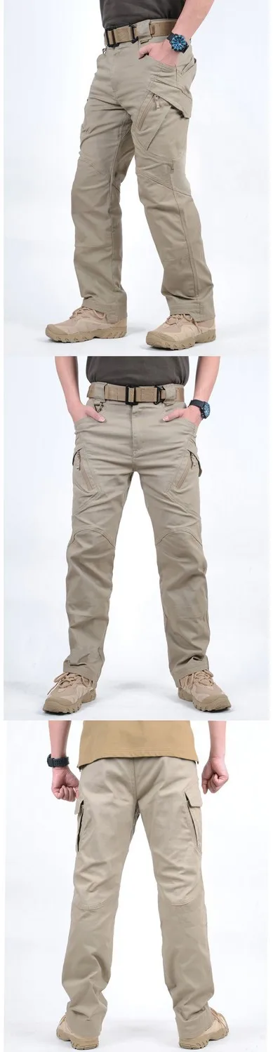 IX9 город тактические брюки карго мужские боевая группа захвата армейские военные брюки хлопок много карманов стрейч гибкие мужские повседневные брюки XXXL