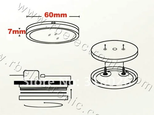 LED Round Slim Simple Style SMD5050 Cabinet Light 9pcs 12VDC Back Lighting Home Display Furniture Decorative