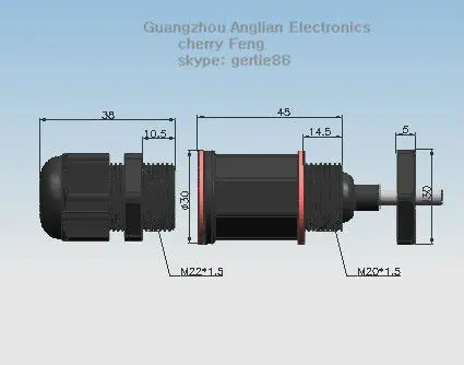 M20 Ethernet LAN RJ45 разъем с 25 см кабелем открытый разъем AP сеть водонепроницаемый адаптер поле сборки 100 единиц