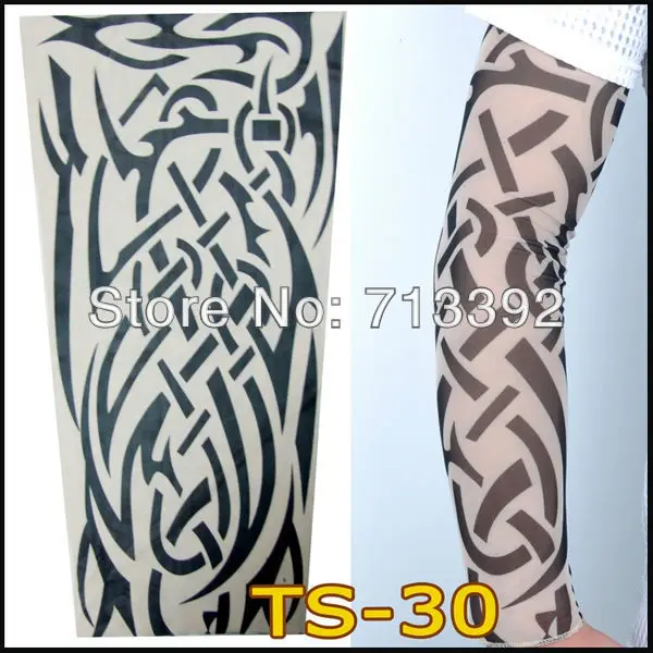 100 шт оптом смешанные 140 Стили нейлоновый с имитацией татуировки рукава для вас выбрать поддельные тату-рукава