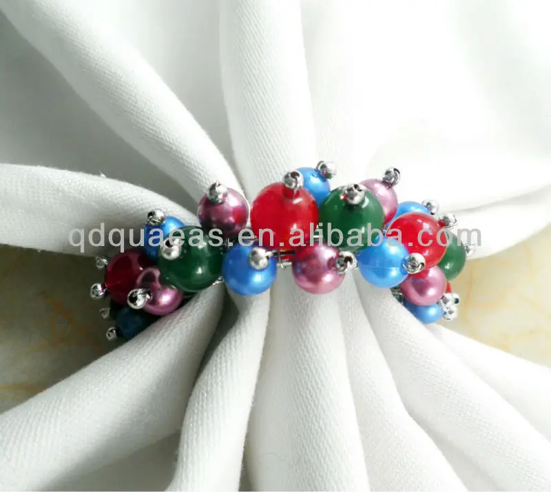 Продано на Aliexpress бисером кольцо для свадебных салфеток