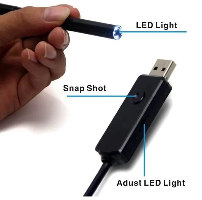 Водонепроницаемый USB микроскоп 700x зум usb эндоскоп 4 Отрегулируйте светодиодный светильник 10 мм объектив Бороскоп USB трубка Змеиный прицел Инспекционная камера