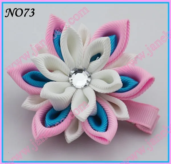Новые 280 шт. " два слоя Kanzashi цветок заколки моды девушка Bow заколки