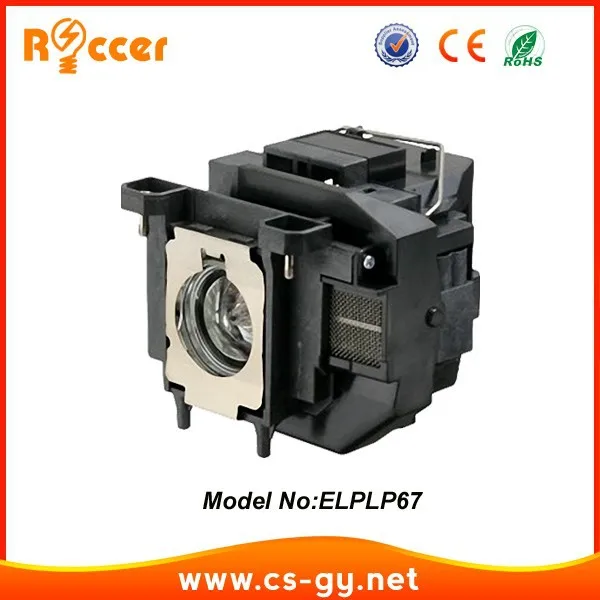 ROCCER Совместимость лампы проектора лампа ELPLP67 V13H010L67 для Epson EB-X14 EB-W02 EB-X02 EB-S12 EB-X11 EH-TW480