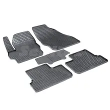 Резиновые коврики для Mazda 3 BL(2009-2013) с рисунком Сетка(Seintex 81779