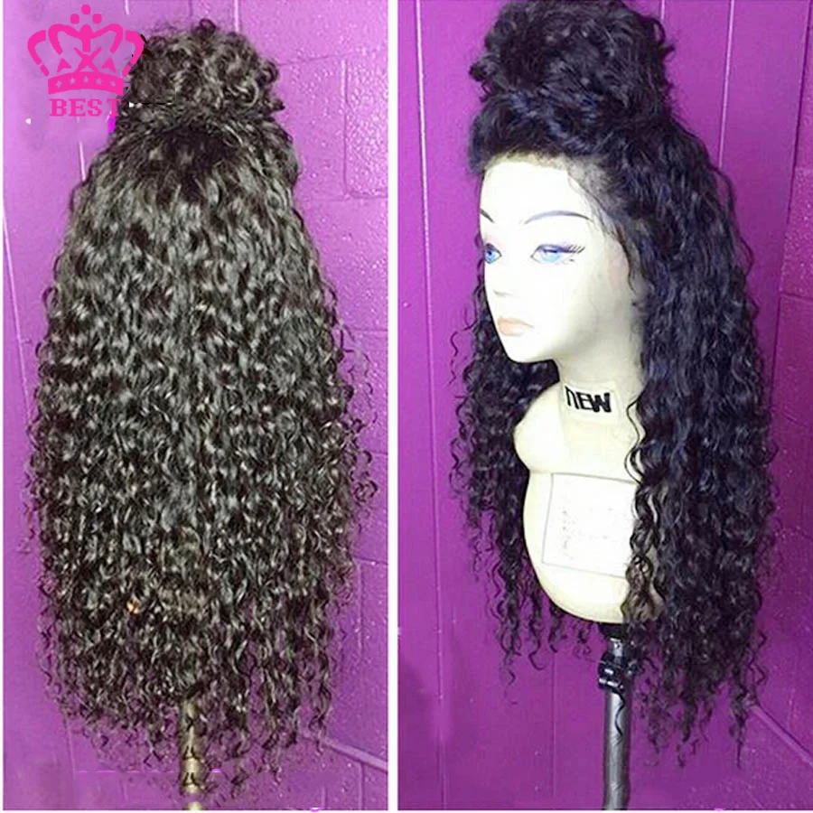 

7A Top Malaysian Human Hair Full Lace Wigs With Baby Hair Deep Curly Lace Front Wigs Glueless Full Lace Wigs Bleached Knots Wigs