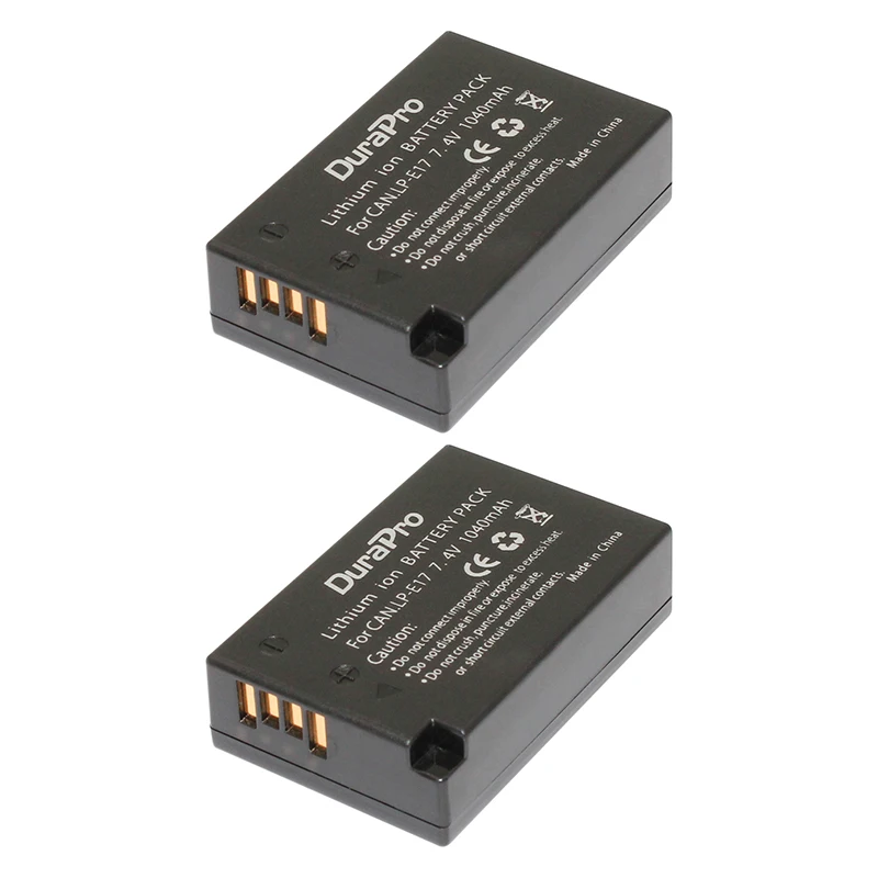 Durapro 2 шт. LP-E17 LPE17 LP E17 камера батарея Акку+ цифровой USB зарядное устройство для Canon EOS M3 750D 760D T6i T6s
