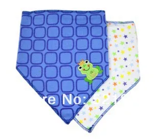 2 шт./лот trangle Мода Baby Bib Водонепроницаемый нагрудники 100% хлопок Нагруднички для малышек