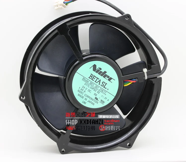 Nidec BKV 301 216/77 D17L-24PS3 02 170*170*50 мм 17 см 170 мм DC 24 В 1.40A Вентилятор охлаждения