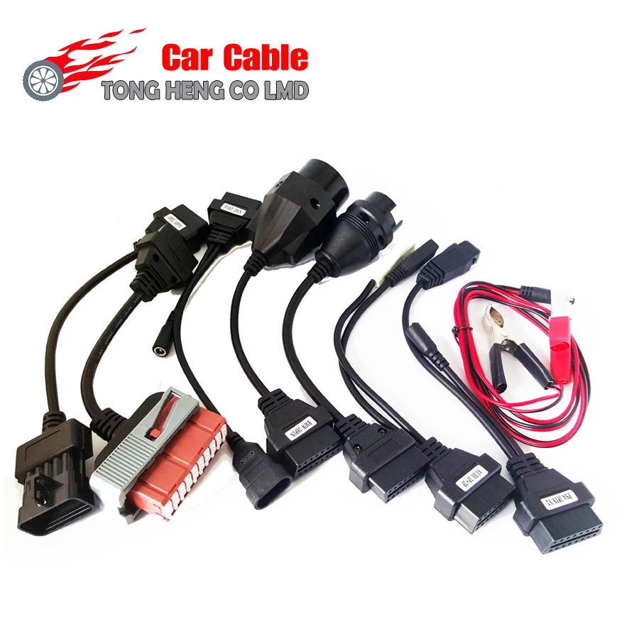 Car Cable OBD OBD2 full set 8 car cables diagnostic Tool Interface