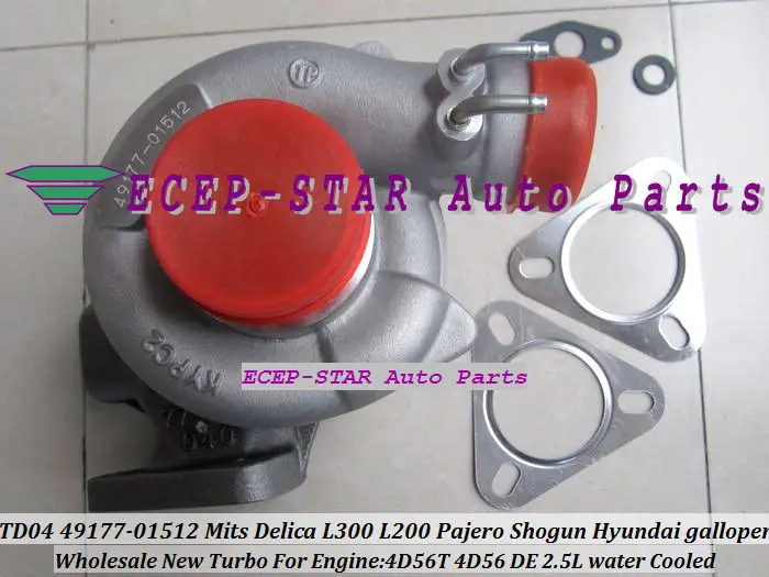 TD04-10T 49177-01512 Turbocharger Fit For Mitsubishi Delica L300 L200 Pajero Shogun Hyundai galloper 2.5L Egine 4D56T 4D56 DE (5)