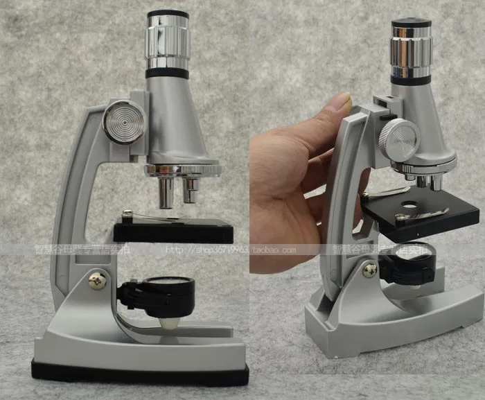 1200X детский монокулярный Биологический микроскоп с нижней лампой для студентов, естественных и естественных учений, Детские вечерние, подарочная коробка