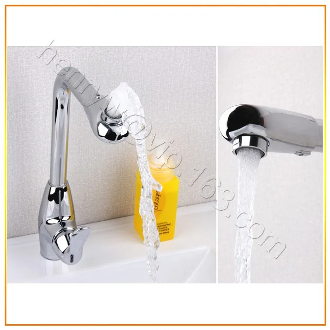 L16362-Роскошные хромированная отделка латунь Материал горячей и холодной воды смеситель для умывальника коснитесь