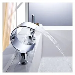 BAKALA Современная хромированная Раковина Водопад ванна кран ванна для ванной комнаты Смесители с ручной душ S-208H