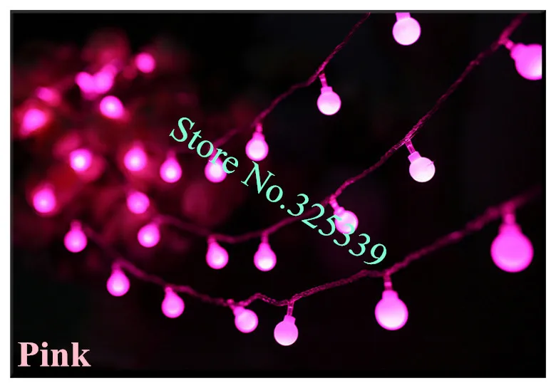 1 шт. 10 м 100 светодиодный шарик Рождество светодиодный фонарь светодиодный гирлянда Chuzzle полосы светодиодный Строка Рождество праздничное освещение festas