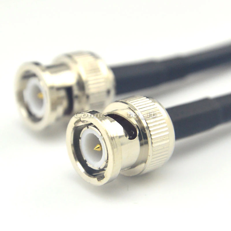 10 Pieces Extension Cable New 2M 6 feet BNC Male to BNC Male Connector Coaxial Cable Adapter Pigtail Cable LMR195 2M