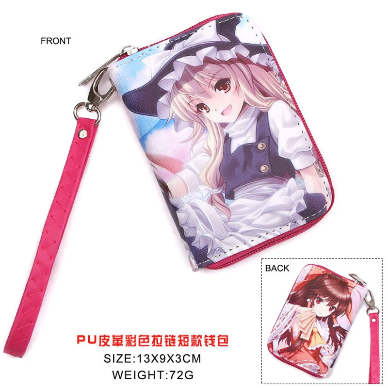 Красочные Аниме TouHou проект деньги сумка Kirisame Marisa/Hakurei Reimu PU короткий кошелек/кошелек на молнии