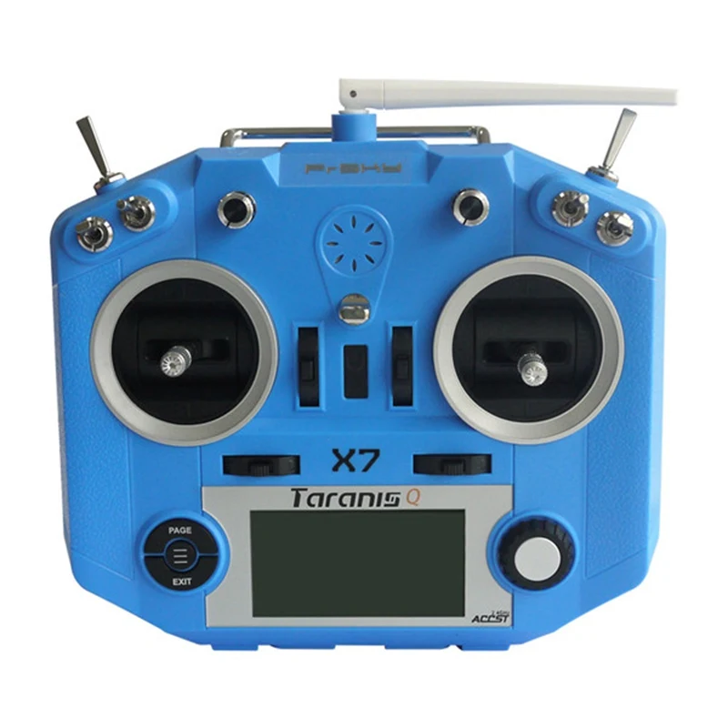 

High Quality FrSky ACCST Taranis Q X7 2.4GHz 16CH Transmitter Black White Blue Orange Green Purple Mode 1 Mode 2 For RC Model