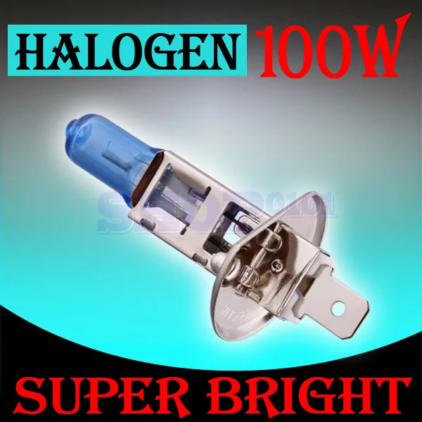 10 шт. H1 100 W, 12-тивольтная галогенная лампа для задних фар автомобильные лампы Супер яркий белый 5000 К Автомобильные фары авто фары