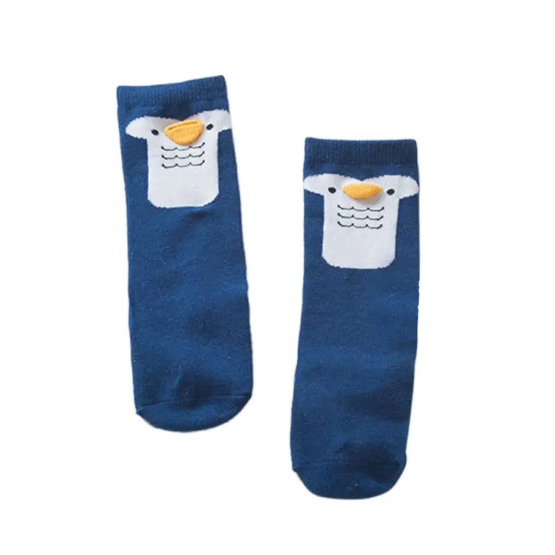 Blue Size M Хлопковые смешанные носки для малышей; Детские гетры; сапоги до колена; От 0 до 4 лет - Цвет: Blue Size M