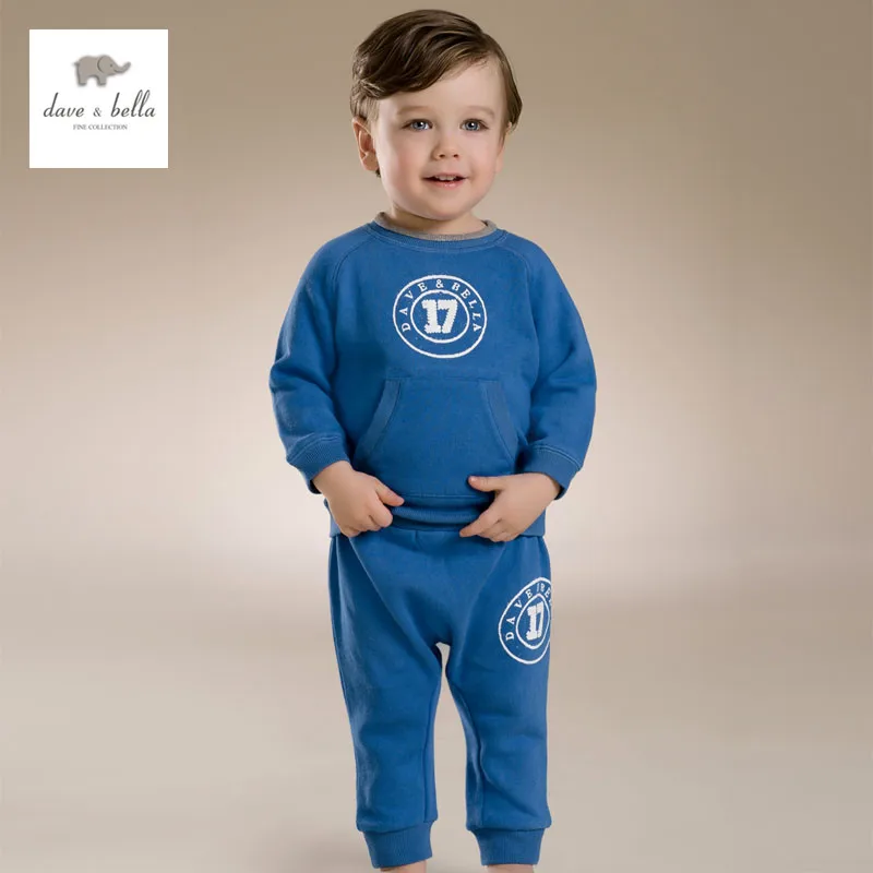 DB3782 dave bella spring baby boys sports clothing sets infant clothes
