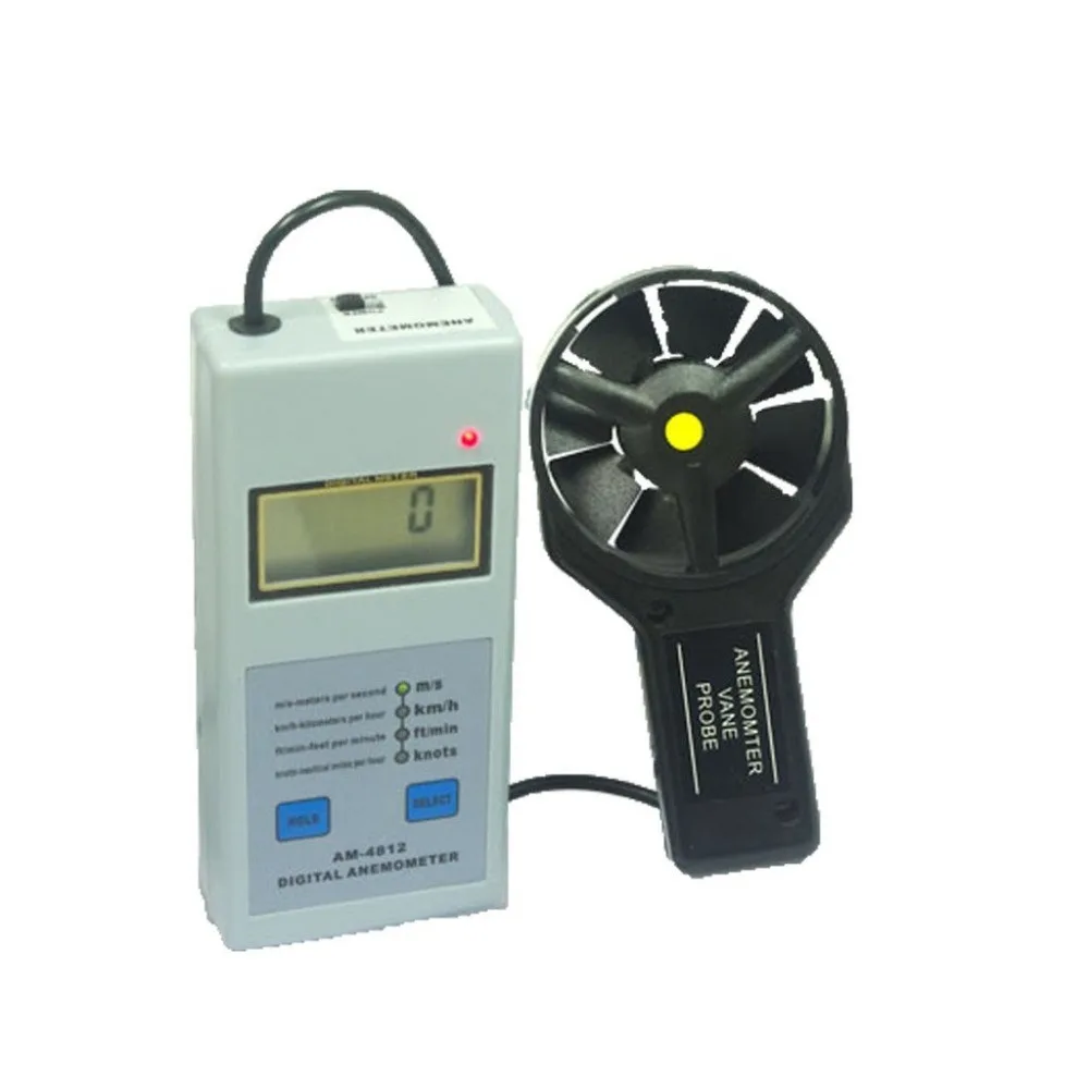 AM 4812 Portable 0.4" Anemometer Digital Wind Speed Tester Air Velocity