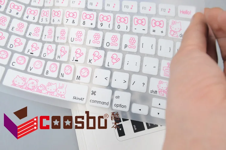 Американская версия, hello kitty, силиконовая Мягкая накладка на клавиатуру, наклейка для 1" 15" Apple Macbook Air pro/retina/Imac G6