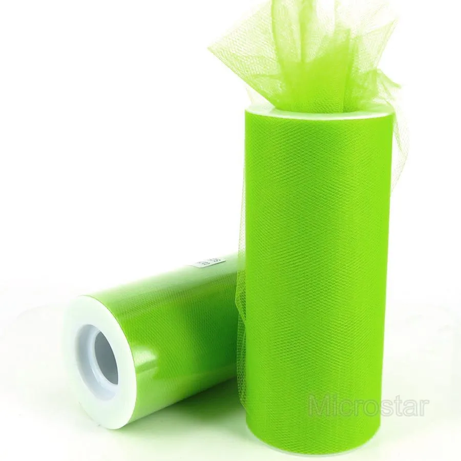 Apple Green FENGRISE Тюль в рулоне 15 см 25 ярдов Свадебная вечеринка украшение DIY ткань для юбки-пачки декоративные поделки Рождество Дети королева юбки - Цвет: Apple Green