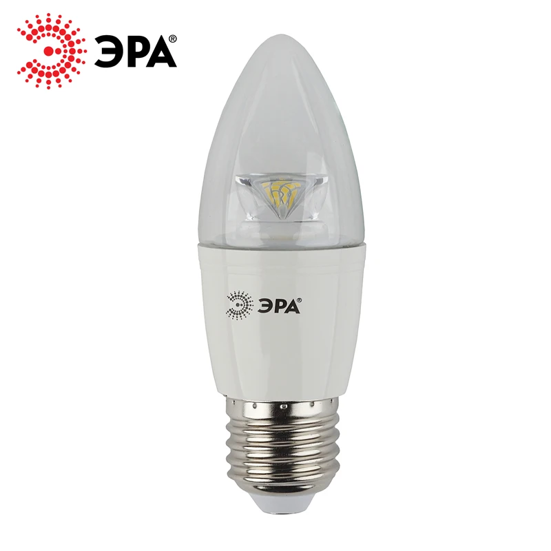 LED lamp bulb clear candle diode E27 C37 7W Shipping from Russia 220V