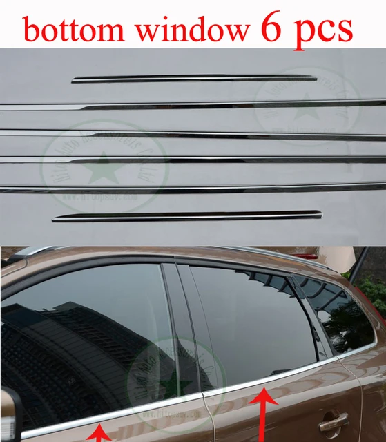 Fenster trim/fensterbank abdeckung rahmen für VOLVO XC60, edelstahl,  hervorragende qualität garantieren, drei möglichkeiten, 6 stücke/18  stücke/22 stücke, - AliExpress