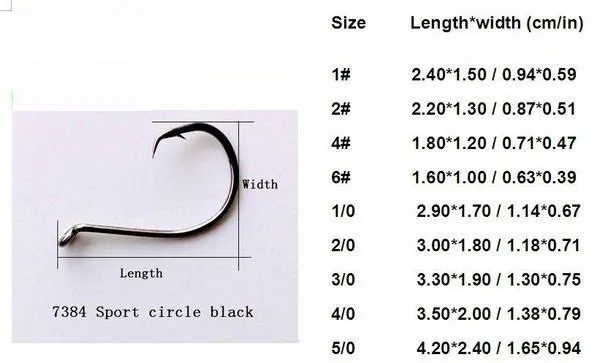 size4 0 100pcs sport circle hook fishing circle hook 7384 in fishing hook chart