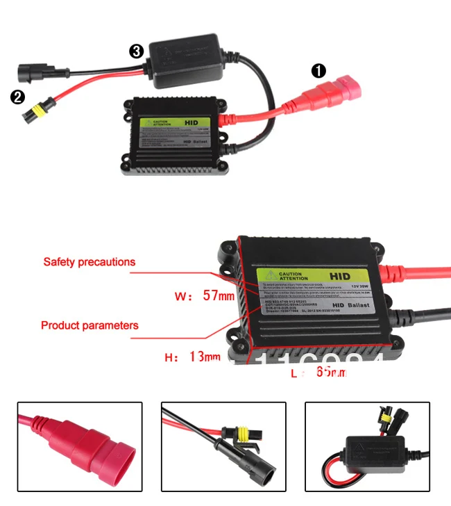 35W DC12V H6 H/L HID ксеноновая фара для мотоцикла, мотоцикла, велосипеда, тонкая лампа, Комплект 4300K~ 10000K