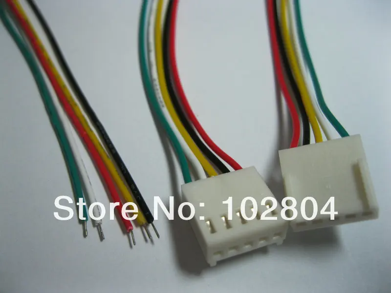 20 piezas 2510 2.54mm conector hembra de paso 6Pin con Cable 26AWG de 300mm 12/" contactos