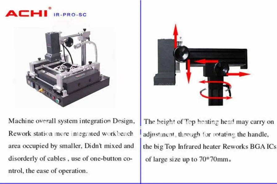 Новая версия ACHI IR PRO-SC BGA паяльная станция
